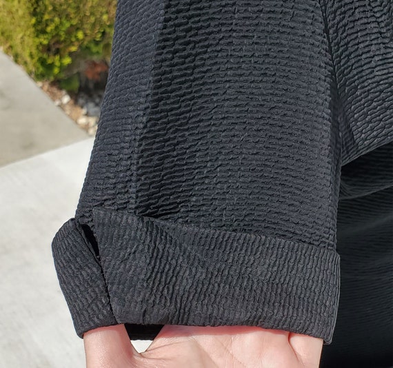 Black 40's Textured Pencil Dress - image 6