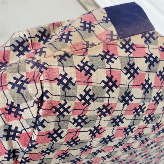 Cute Pink/Blue Checker Print Cotton Shirt/Day Dre… - image 6