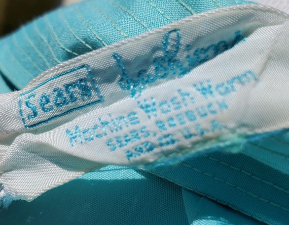 Light Blue Sears Fashions 50's Fit and Flare Shir… - image 7