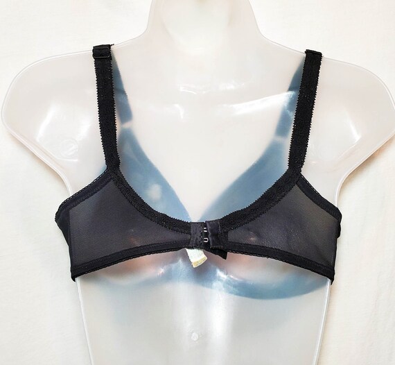 Black Vintage Q-T Foundations Bra 34C - image 3