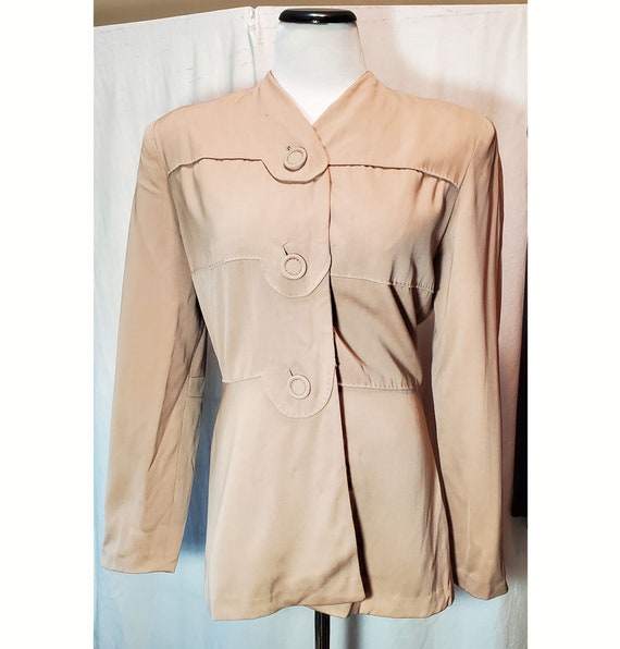 Gabardine 1940's Women's Jacket Blazer - image 2