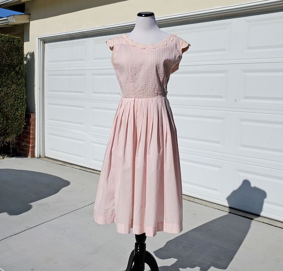 Pink 1950's Cay Artley Day Dress - image 1