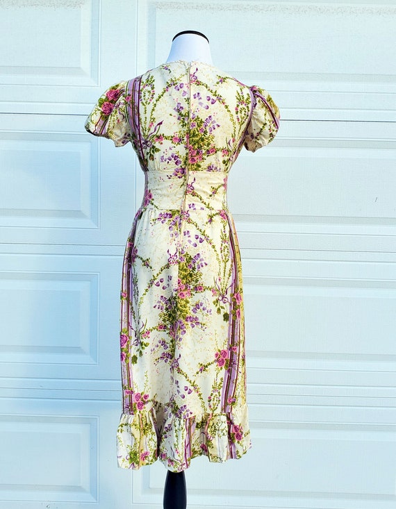 60's 70's Floral Boho Cracker Jax Dress - image 3