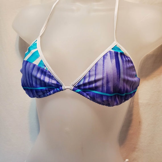 Vintage 70's Sassafras Bikini 2 Pc Purple Tropica… - image 2