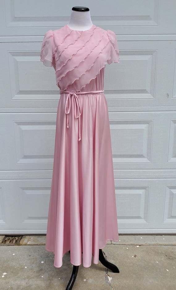 1970's Pink Mauve Gown - image 1