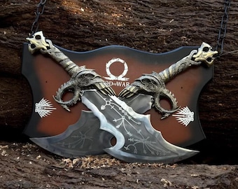 God of War Blades of Chaos Metal God of War Blades of Chaos Sword Twin Blades and Axe Cosplay Gift Idea Christmas Gift for Husband