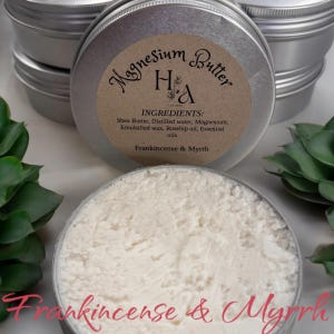 Magnesium Foot & Body Butter 4oz Frankincense Myrrh