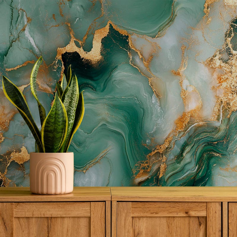 Green Marble Wallpaper - Etsy