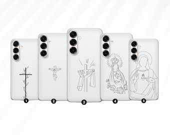 Minimalist Christian Phone Case Religious Aesthetic Cover For iPhone 17, 16, 15, 14, 13, 12, 11, Samsung S25FE S24 S23 A17 Pixel 10 9 8 7 6