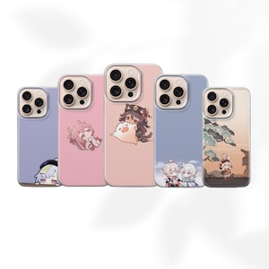 Niedliche Genshin Auswirkungen Handyhülle für iPhone 17 Pro Max 16 15 14 13, Samsung S23 S24 S25FE A17 A36, Pixel 10 XL Pro 9 8 7