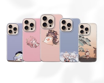 Cute Genshin Impact Phone Case Cover for iPhone 17 Pro Max 16 15 14 13 case, Samsung S23 S24 S25FE A17 A36 case, Pixel 10 XL Pro 9 8 7