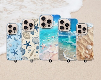 Coastal Beach Phone Case Summer Vibes Cover For iPhone 17, 16, 15, 14, 13, 12, 11, Samsung S25FE, S24, S23,A17 Pixel 10, 9, 8, 7, 6