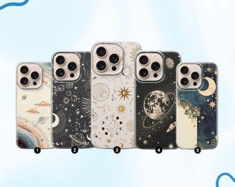 Space Aesthetic Phone Case Cover For iPhone 17, 16, 15, 14, 13, 12, 11, Samsung S25FE, S24, S23,A17 Pixel 10, 9, 8, 7, 6