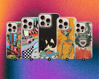 Pop Art Phone Case, Aesthetic Cover For iPhone 17, 16, 15, 14, 13, 12, 11, Samsung S25, S24, S23,A17, Pixel 10, 9, 8, 7, 6