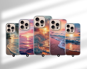 Sunset Beach Phone Case, Summer Cover for iPhone 17, 16, 15, 14, 13, 12, 11, Samsung S25FE, S24, S23, A17, A56, Pixel 10, 9, 8, 7, 6