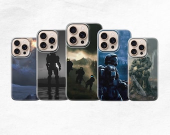Halo Master Chief Phone Case Sci-Fi Gamer Cover for iPhone 17, 16, 15, 14, 13, 12, 11, Samsung S25FE, S24, S23,A17 Pixel 10, 9, 8, 7, 6