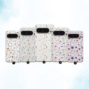 Wildflower Phone Case Floral Aesthetic Cover for Pixel 10 9 XL Pro, 8 Pro, 8a, 7, case, iPhone 17 16 15 14 case, Samsung S23 S24 S25 case