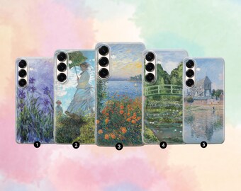 Custodia per telefono Monet Art Impressionist Cover per iPhone 17, 16, 15, 14, 13, 12, 11, Samsung S25FE, S24, S23, A17 Pixel 10, 9, 8, 7, 6