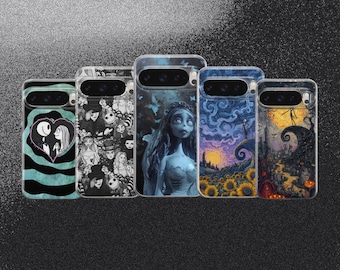 Tim Burton Halloween Phone Case Gothic Cover For Google Pixel 10 XL Pro 10Pro 9 9Pro 8A 8 7A 6A Samsung S25FE S24 S23 A17 iPhone 16 15 14 13