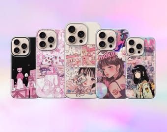 Aesthetic Anime Phone Case Manga Art Cover For iPhone 17, 16, 15, 14, 13, 12, 11, Samsung S25FE, S24, S23,A17 Pixel 10, 9, 8, 7, 6