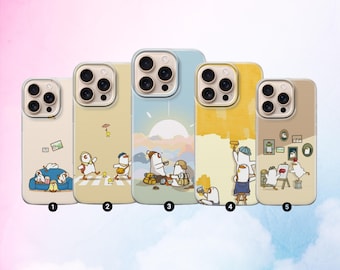 Cute Goose Aesthetic Phone Case Cover For iPhone 17, 16, 15, 14, 13, 12, 11, Samsung S25FE, S24, S23,A17 Pixel 10, 9, 8, 7, 6