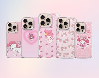 My Melody Phone Case Kawaii Aesthetic Cover for iPhone 17, 16, 15, 14, 13, 12, 11, Samsung S25FE, S24, S23,A17 Pixel 10, 9, 8, 7, 6