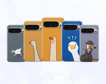 Funny Goose Phone Case Pattern Cover for Google Pixel 10 XL Pro, 10Pro, 9, 9Pro, 8A, 8, 7A, 6A, Samsung S25FE, S24, S23, A17 iPhone 16 15 14