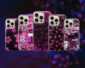 Pink Y2K Aesthetic Phone Case for iPhone 17, 16, 15, 14, 13, 12, 11, Samsung S25, S24, S23,A17, Pixel 10, 9, 8, 7, 6