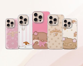 Mocha Sanrio Phone Case Kawaii Puppy Cover For iPhone 17, 16, 15, 14, 13, 12, 11, Samsung S25FE, S24, S23,A17 Pixel 10, 9, 8, 7, 6