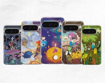Adventure Time Cartoon Phone Case Collage Cover For Google Pixel 10 XL Pro 10Pro 9 9Pro 8A 8 7 6 Samsung S25 S24 S23 A17 iPhone 16 15 14 13