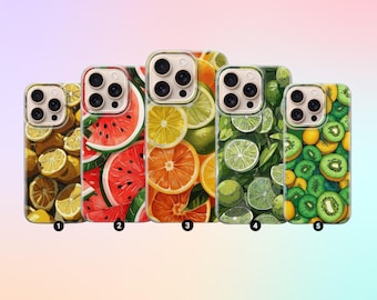 Juicy Fruits Phone Case Summer Aesthetic Cover for iPhone 17 Pro Max 16 15 14 13 case, Samsung S23 S24 S25 Ultra case, Pixel 10 XL Pro, 9 8