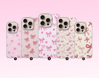 Pink Ribbons Phone Case Cute Cover For iPhone 17, 16, 15, 14, 13, 12, 11, Samsung S25FE, S24, S23,A17 Pixel 10, 9, 8, 7, 6