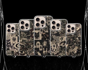 Grunge Aesthetic Phone Case Retro Collage Cover For iPhone 17, 16, 15, 14, 13, 12, 11, Samsung S25FE, S24, S23,A17 Pixel 10, 9, 8, 7, 6
