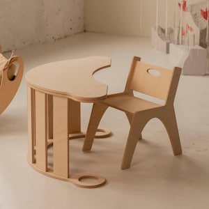 Wooden Montessori Climber Arch, Balance Board, Rocking Chair – Versatile Playset for Toddlers