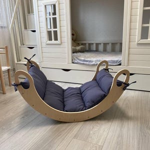 Wooden Montessori Climber – Toddler Rocker Arch & Balance Board, Indoor Play Toy, 1st Birthday Gift