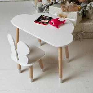 Montessori Table & Chair – Wooden Toddler Desk, Personalized Kids Furniture Set, Eco Baby Gift, Nursery Play Table