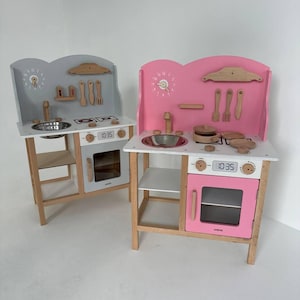 Cucina giocattolo in legno fatta a mano: set da cucina Montessori
