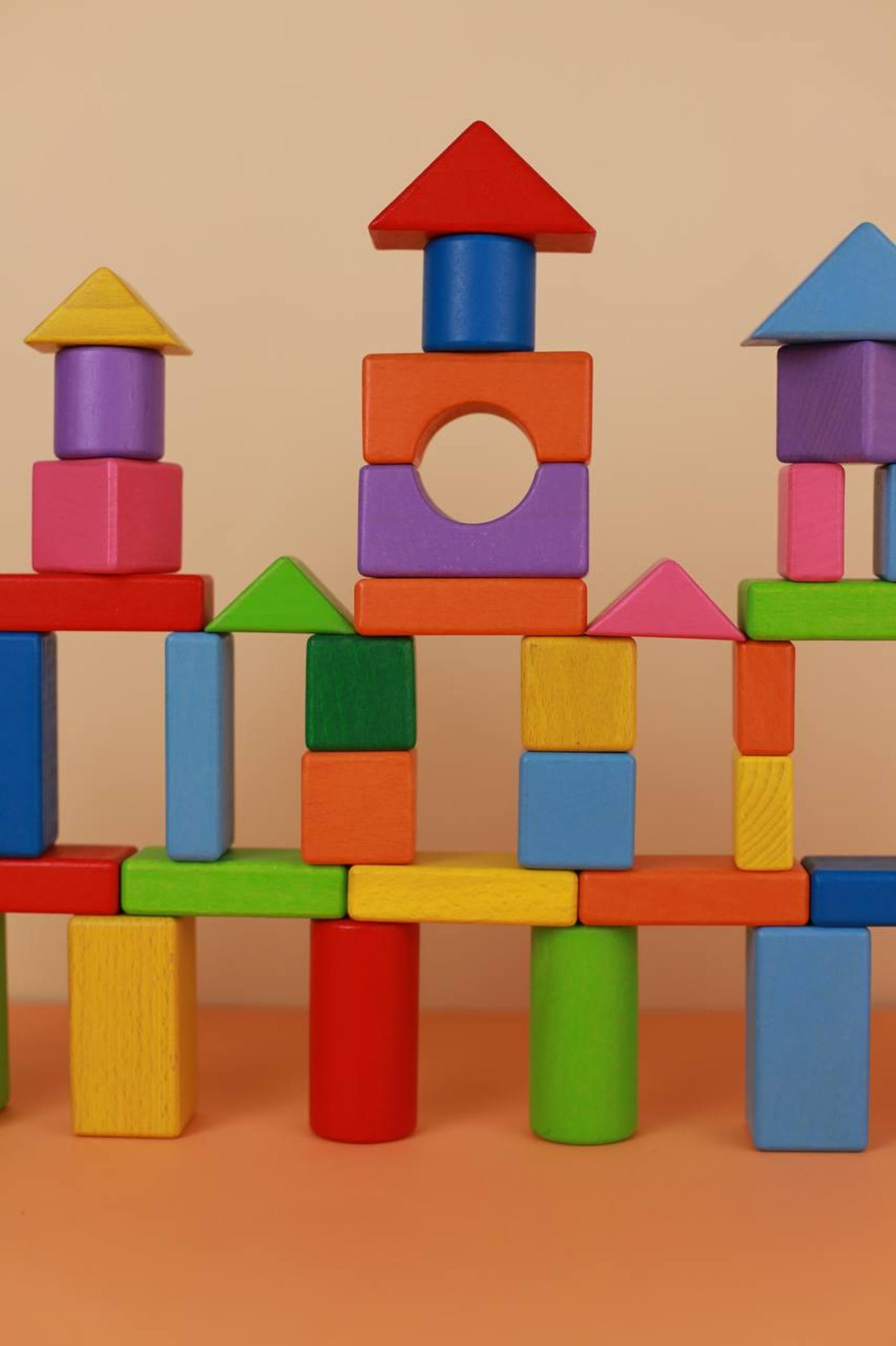 Wooden Stacking Blocks Toy – Montessori Building Blocks for Toddlers ...