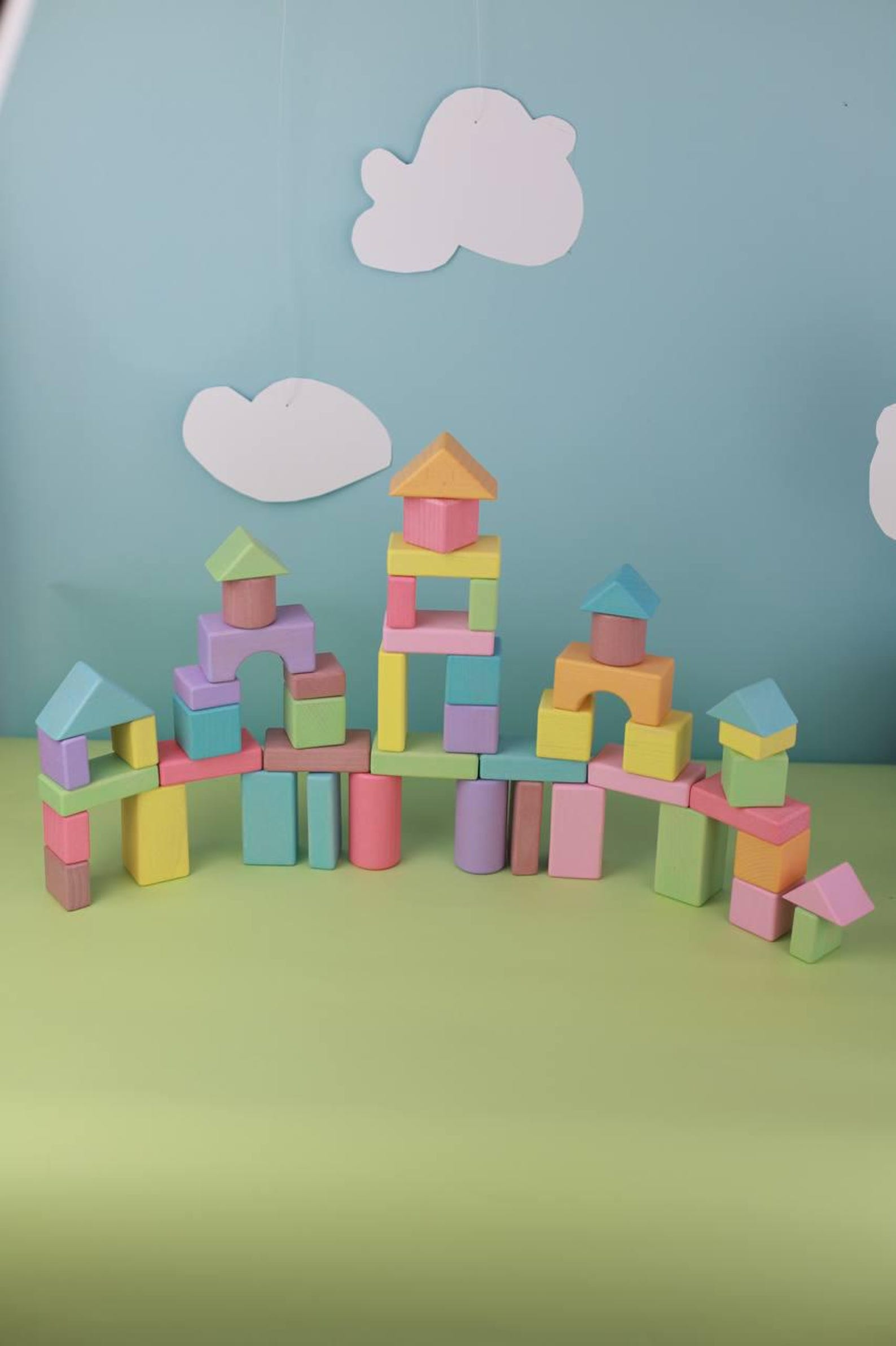Wooden Stacking Blocks Toy – Montessori Building Blocks for Toddlers ...