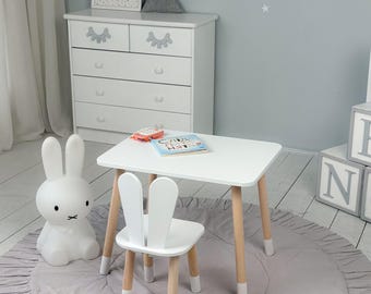 Personalized Kids Table and Chair – Wooden Toddler Desk, Montessori Furniture