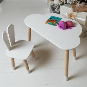 Toddler Table and Chair Set - Montessori Wooden Kids Furniture, Handmade Play Table, Custom Kids Desk, Kids Room and Baby Furniture