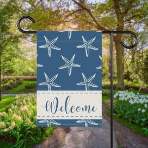 Coastal Starfish Garden Flag: Nautical Welcome Decor