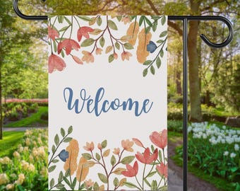 Floral Welcome Garden Flag: Colorful Spring & Summer Yard Decor