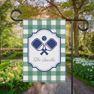 Personalized Pickleball Garden Flag, Custom Outdoor Décor for Pickleball Lovers, Monogrammed Garden Flag