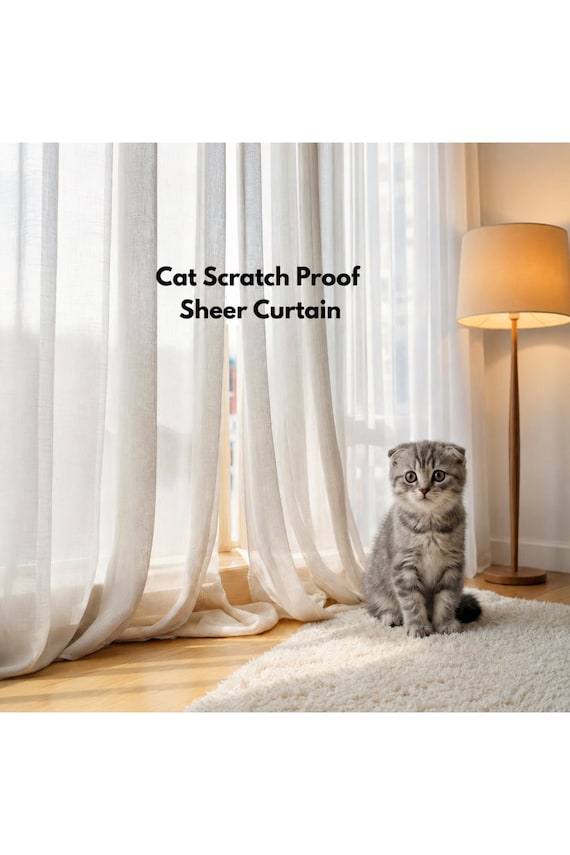 Cat Scratch Proof Sheer Curtain: Pet-Resistant Light Filtering Voile