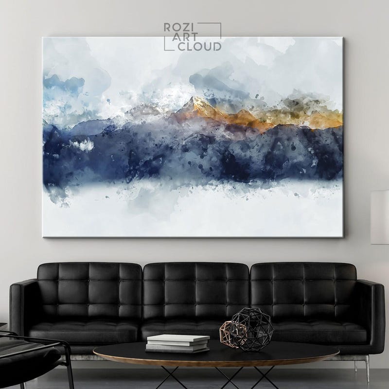 Blue Bathroom Wall Art Set - Etsy