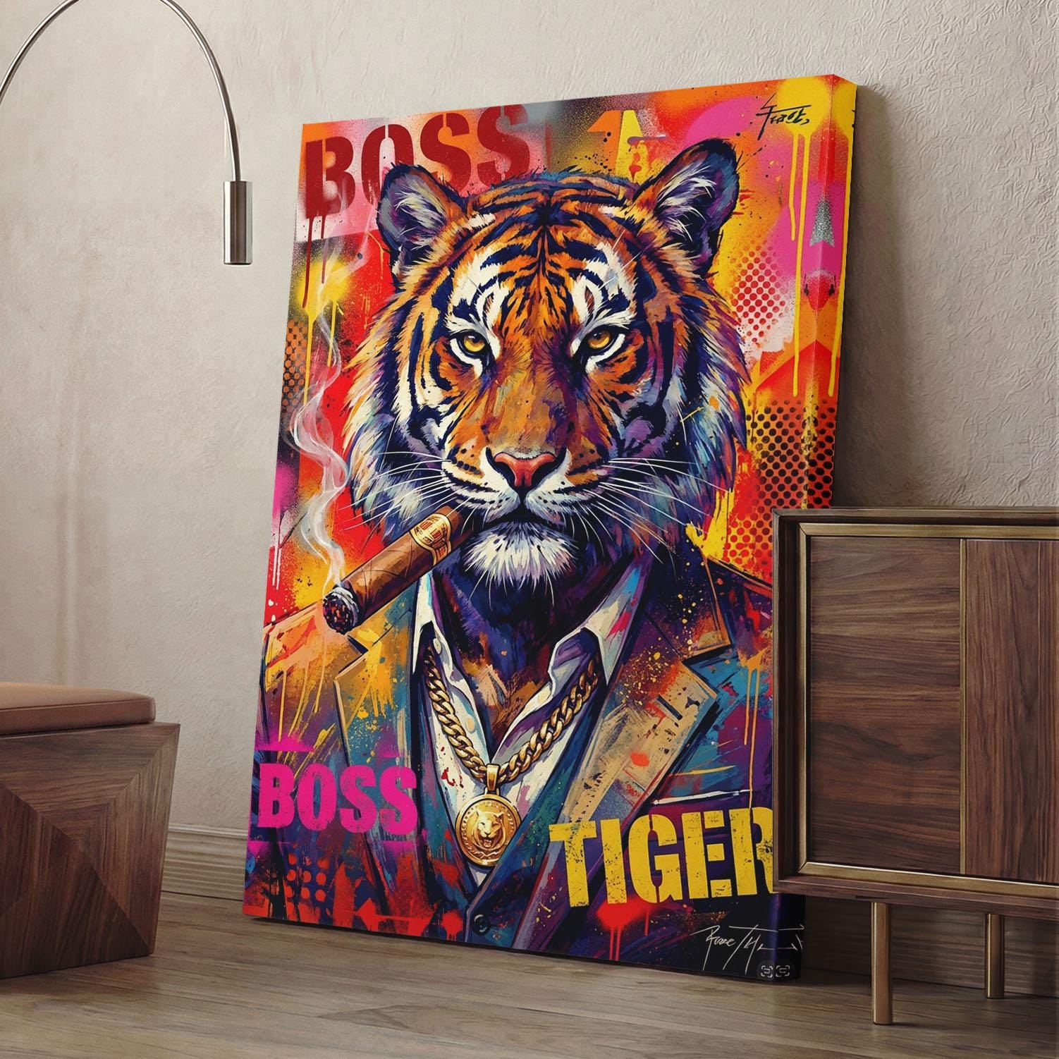 tiger smoking cigarette Tiger Smoking Cigar