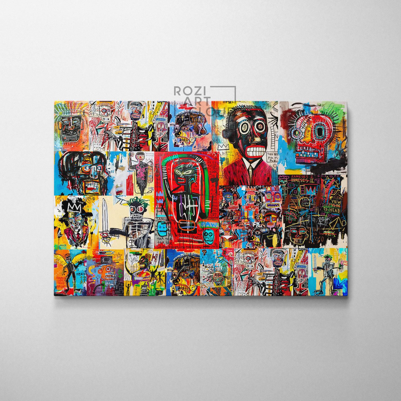 Modern Street Graffiti Wall Art Poster Print, Extra Large Framed Canvas ...