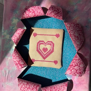 Valentine&#39;s Day Heart cross stitch pattern PDF