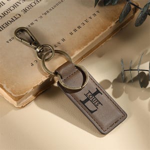 Llavero de cuero personalizado, regalos personalizados para papá con nombre, regalos para novio, primer día del padre, regalos de aniversario